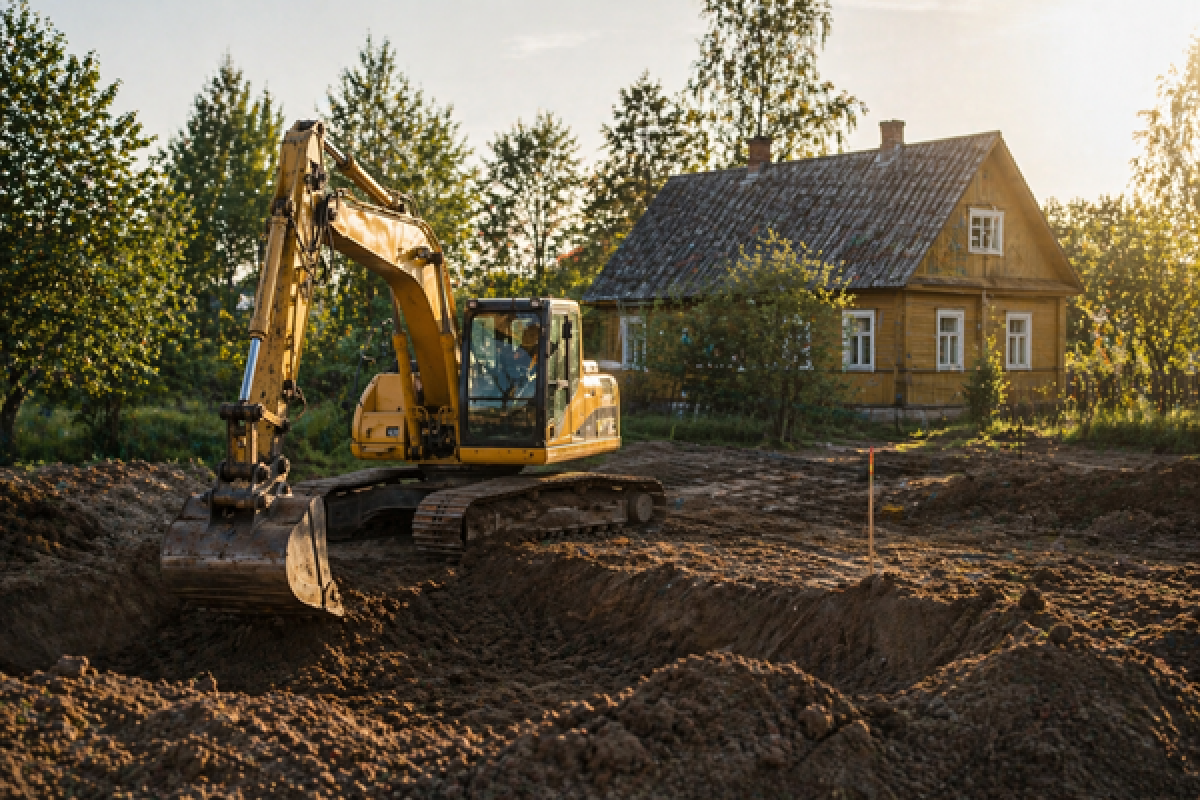 Griovimo, ardymo darbai, žemės kasimo darbai, gerbūvis, didelių medžių sodinimas Vakarų Lietuvoje