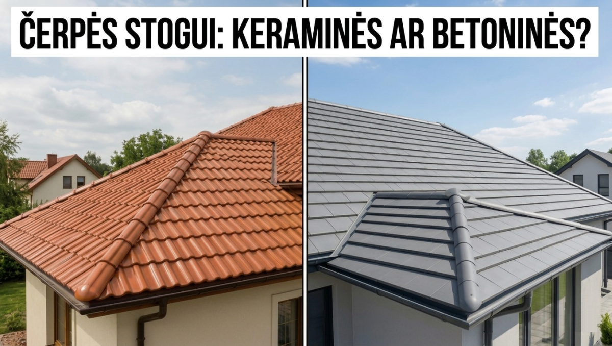 Čerpės stogui: Keraminės ar betoninės?