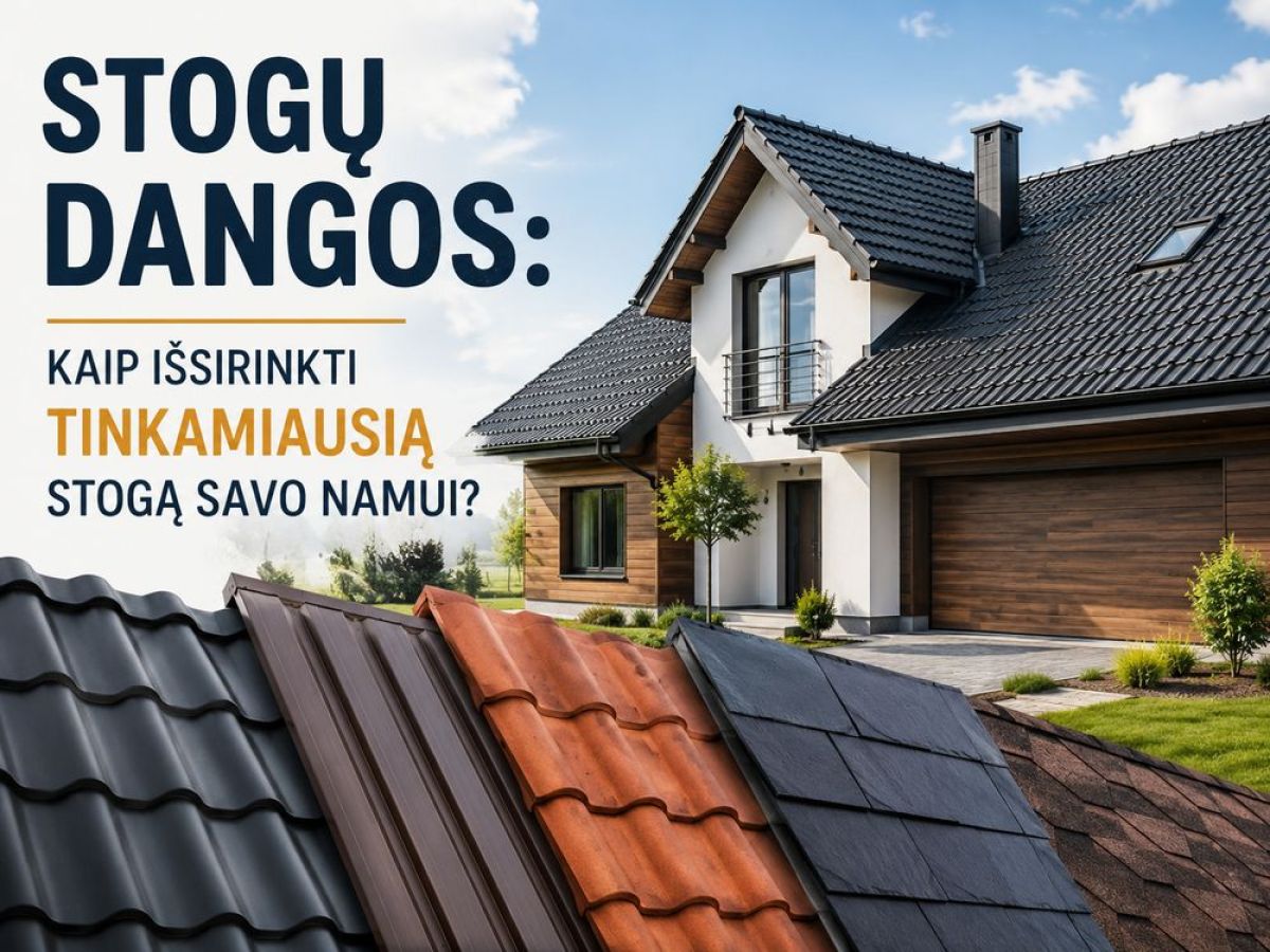 Stogų dangos: kaip išsirinkti tinkamiausią stogą savo namui?