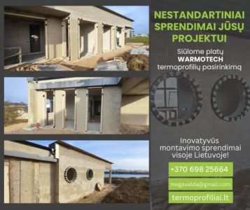 Nestandartinių Warmotech termoprofilio sistemų montavimas visa Lietuva