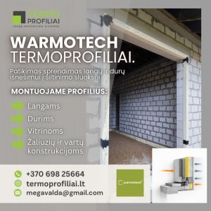 Warmotech  termoprofiliai langams, durims, vitrinoms