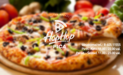 HOP HOP PICA - picos į namus išsinešimui, atveža, parduoda savo verslą Šiauliuose, UAB EDESIA
