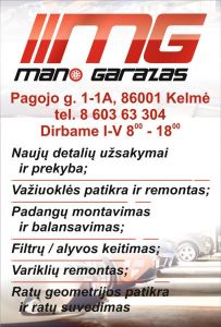 MANO GARAŽAS, MB - automobilių variklio ir važiuoklės remontas Kelmėje