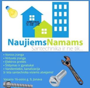 NAUJIEMS NAMAMS, MB - santechnikos prekės ir paslaugos Jonava, Kauno apskritis