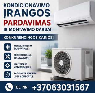 Oro kondicionieriaus montavimas Vilniuje