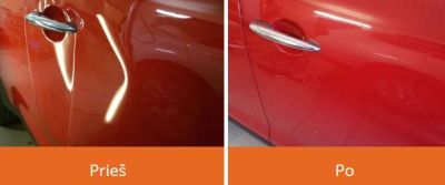 Įlenkimų lyginimas nepažeidžiant originalių dažų