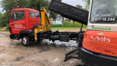 TORADAS, MB -  grunto kasimas, mini ekskavatoriaus nuoma, nuotekų valymo įrenginiai, trinkelių klojimas Kelmė, Kelmės rajonas, Raseiniai, Šiauliai