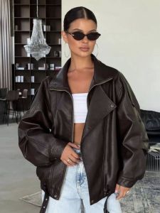 S-M dydžio oversize modelio EKO odos striukės