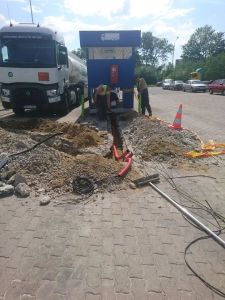 skysto kuro degalinių, technologinių vamzdynų ir įrenginių, įrengimo, elektros instaliacijos paleidimo, montavimo darbai