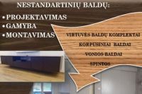 Virtuvės, svetainės, vonios baldų gamyba - nestandartinių baldų gamyba Tauragėje